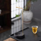 Incense Burner | Handcrafted Wood & Metal | 3.58 x 9.96 in