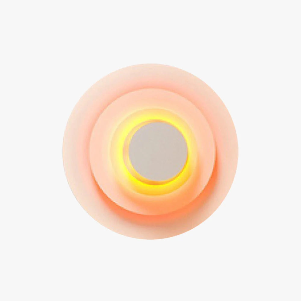 Indoor Wall Lamp | Circular Colorful Metal Shade & LED