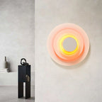 Indoor Wall Lamp | Circular Colorful Metal Shade & LED