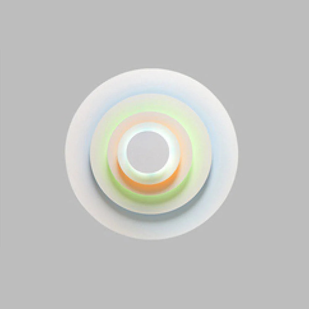 Indoor Wall Lamp | Circular Colorful Metal Shade & LED
