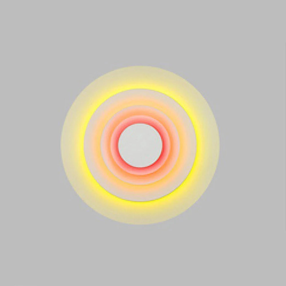 Indoor Wall Lamp | Circular Colorful Metal Shade & LED
