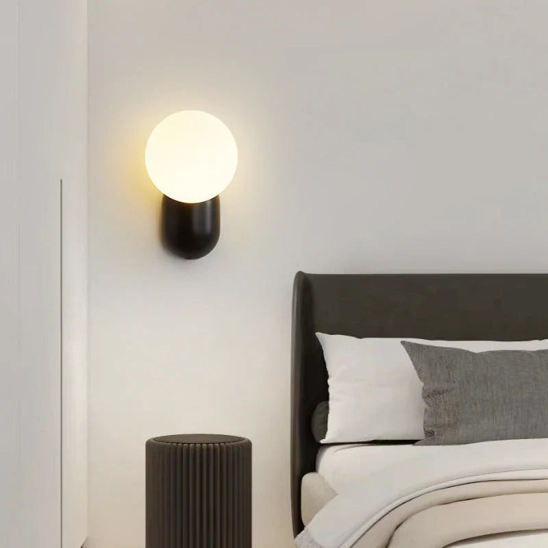 Indoor Wall Lamp | Resin & Glass LED Globe | Dimmable
