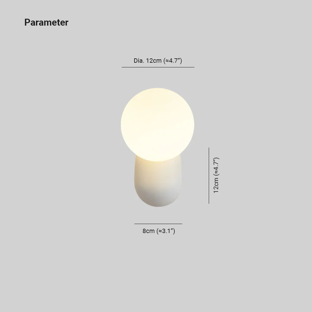 Indoor Wall Lamp | Resin & Glass LED Globe | Dimmable