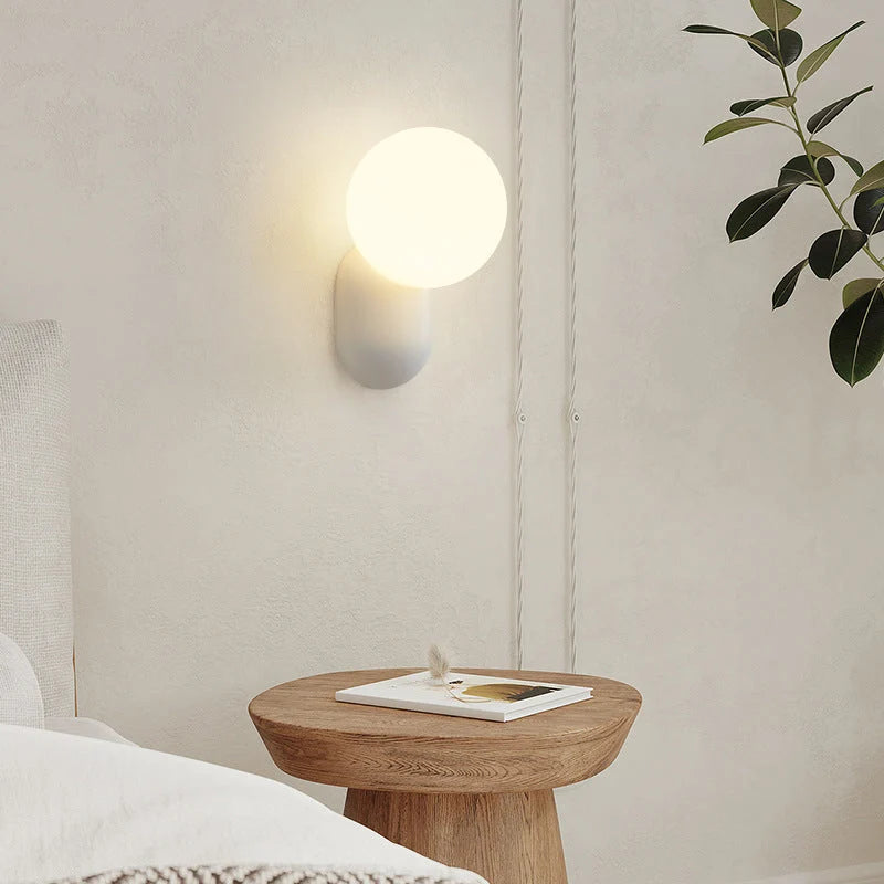 Indoor Wall Lamp | Resin & Glass LED Globe | Dimmable