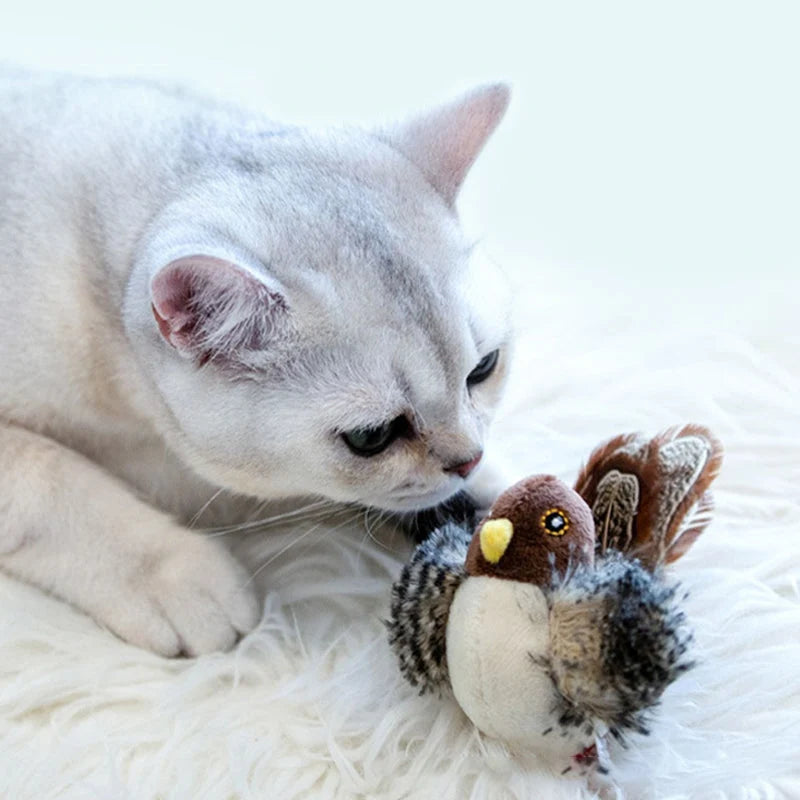 Interactive Cat Toy | Realistic Chirp & Motion | Rechargeable