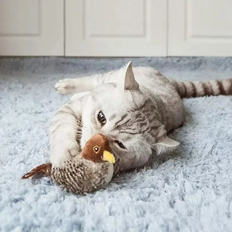 Interactive Cat Toy | Realistic Chirp & Motion | Rechargeable