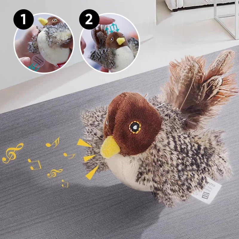 Interactive Cat Toy | Realistic Chirp & Motion | Rechargeable