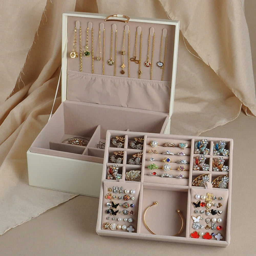 Jewelry Box | Two-Tier Expandable Tray & Soft Lining