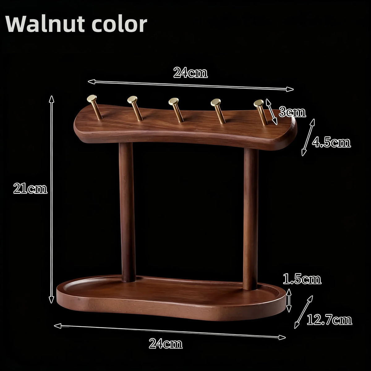 Key Organizer Wall Hook | Solid Wood & Moisture-Resistant Tray