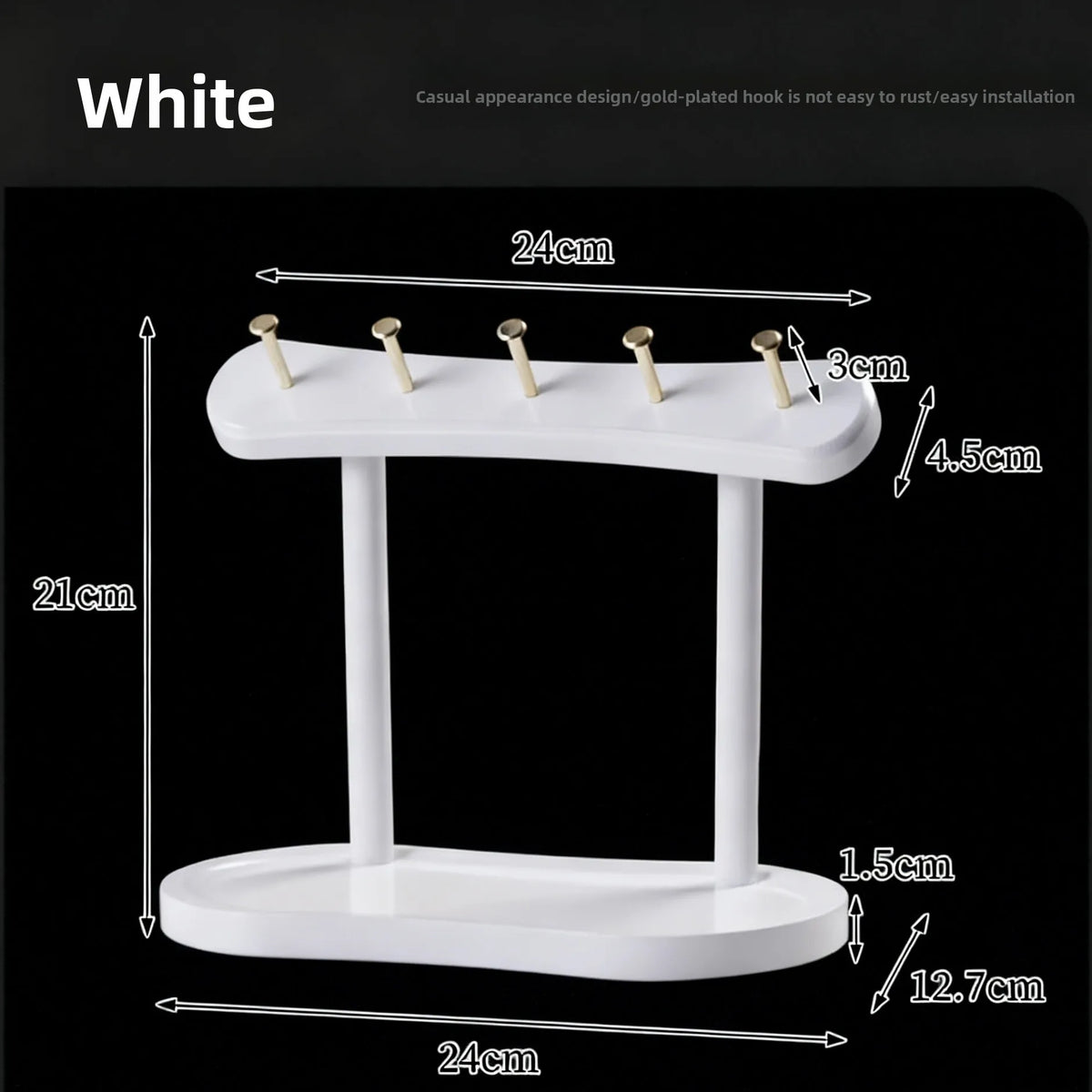 Key Organizer Wall Hook | Solid Wood & Moisture-Resistant Tray
