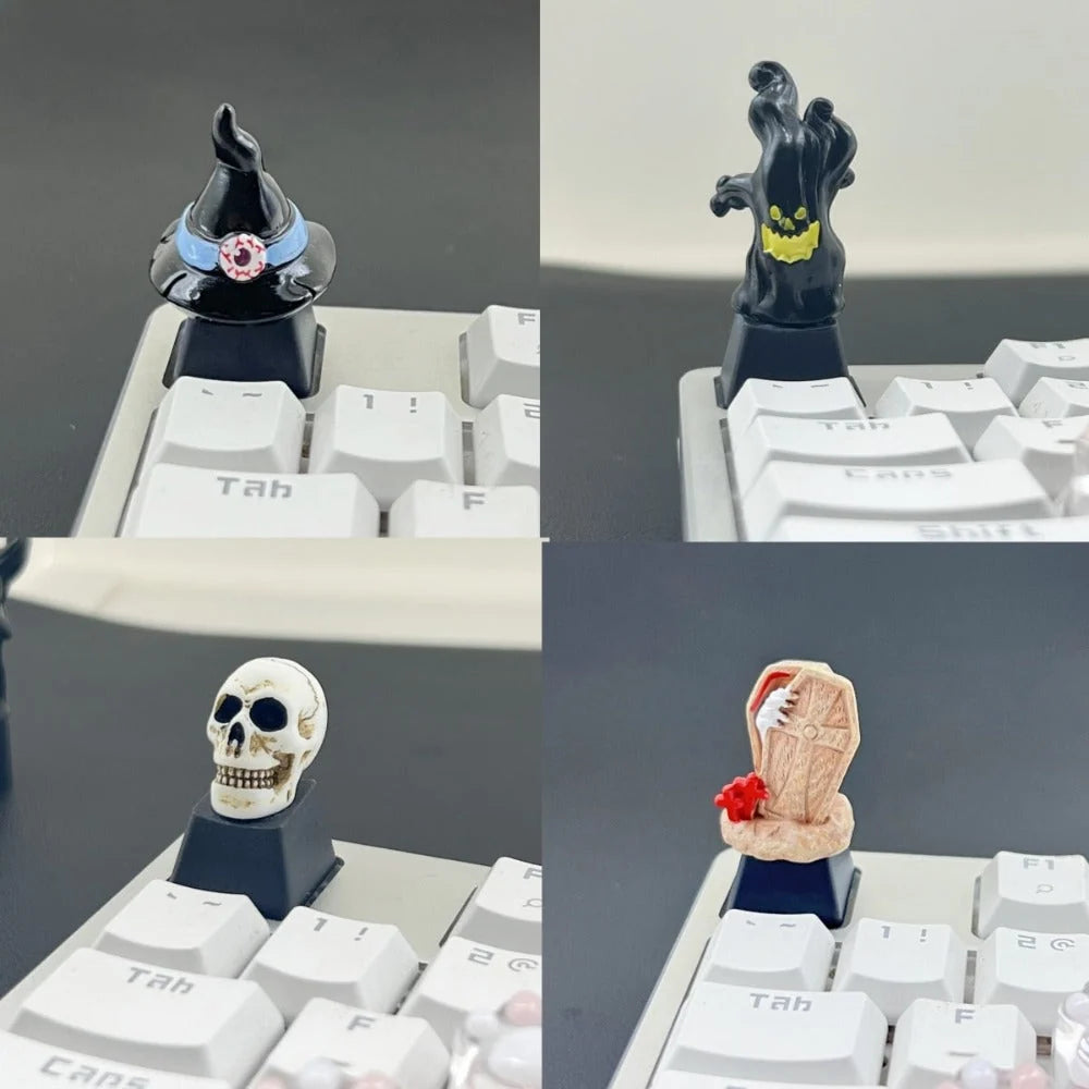Keycap | Sculpted Gothic Halloween Design & Durable Fit | Fits Most Mechanical Keyboards