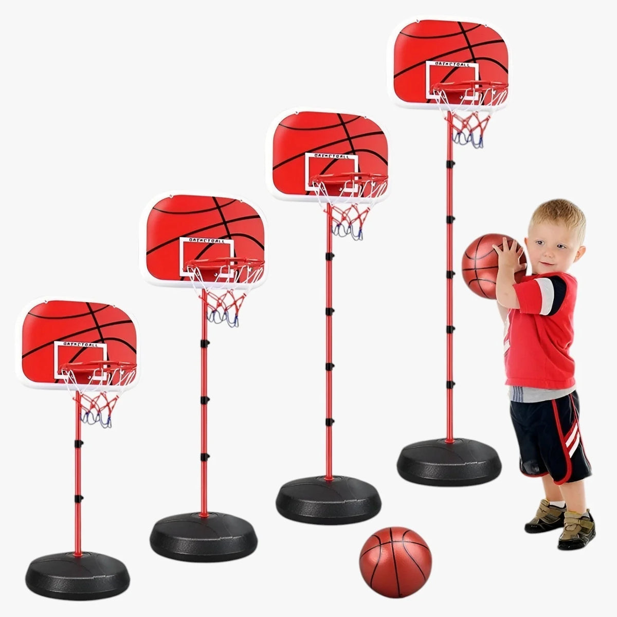 Kids Basketball Hoop | Height-Adjustable 63–165 cm & Stable Base | Complete Set