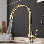 Kitchen Faucet | Pull-Out Spray Head | Copper Finish