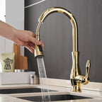 Kitchen Faucet | Pull-Out Spray Head | Copper Finish
