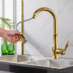 Kitchen Faucet | Pull-Out Spray Head | Copper Finish