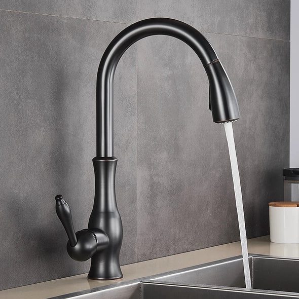 Kitchen Faucet | Pull-Out Spray Head | Copper Finish
