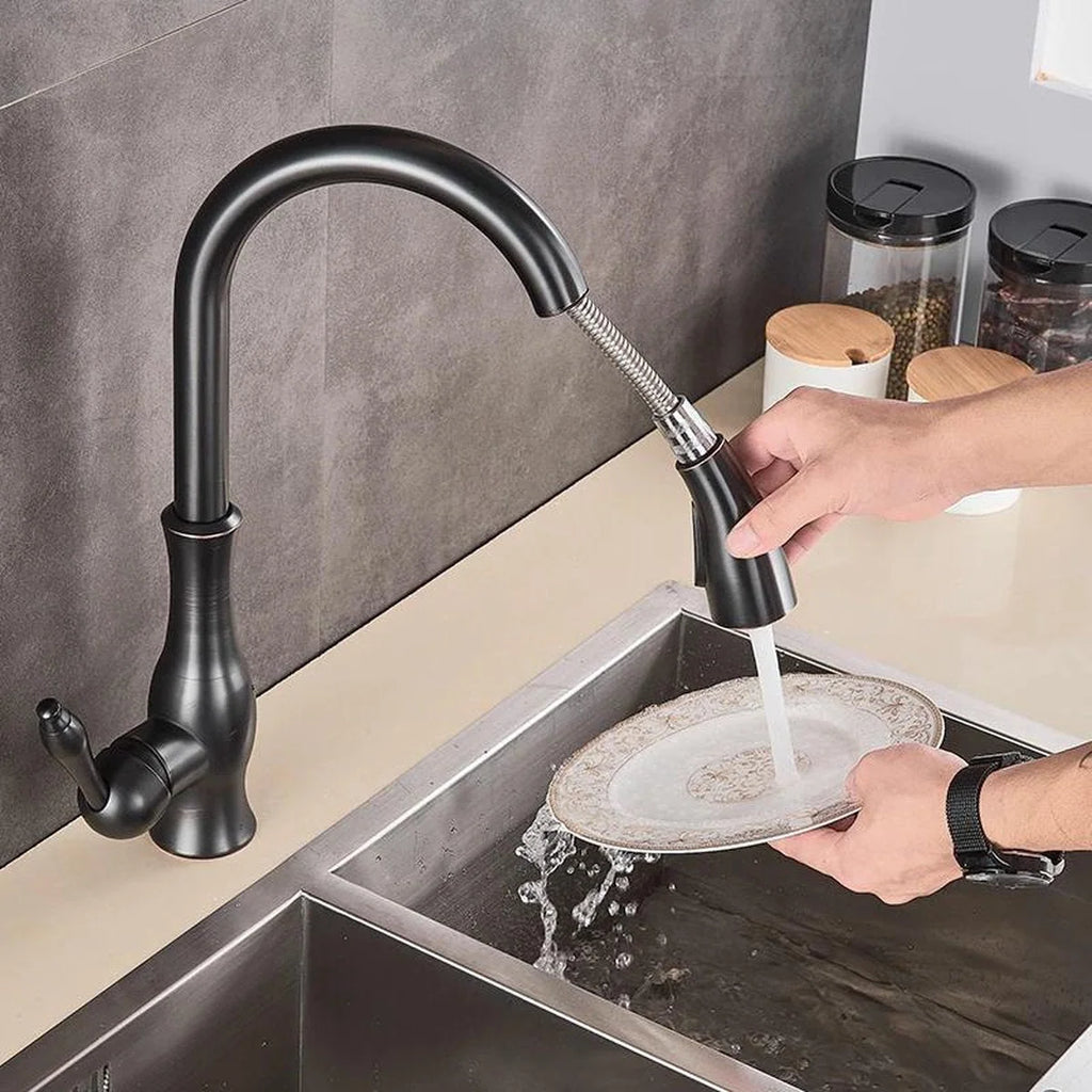 Kitchen Faucet | Pull-Out Spray Head | Copper Finish