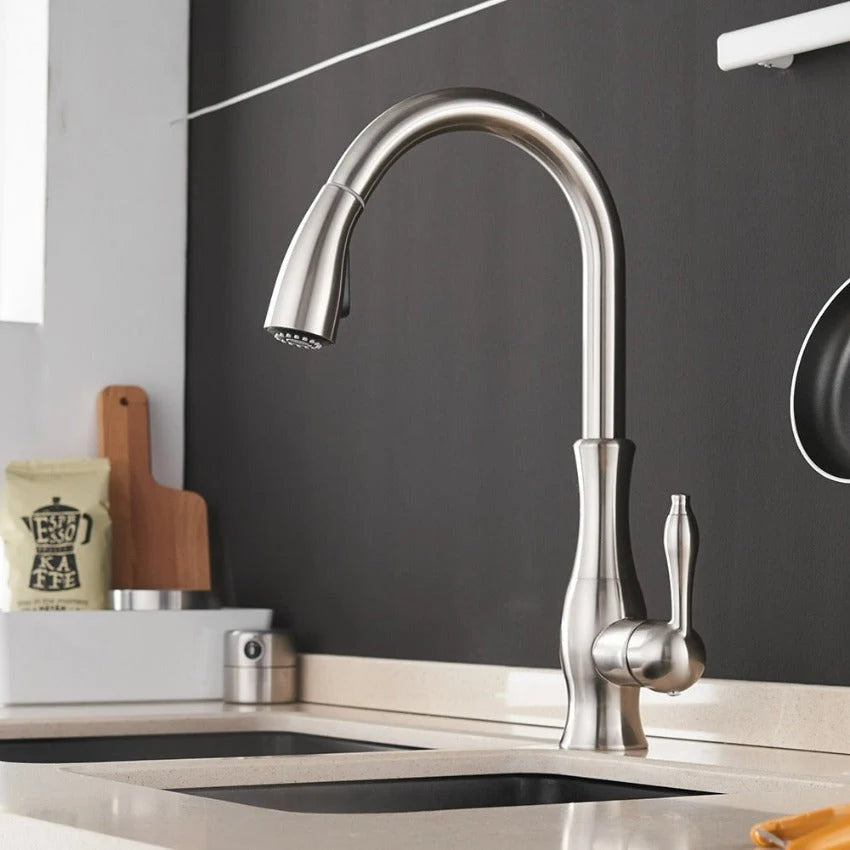 Kitchen Faucet | Pull-Out Spray Head | Copper Finish
