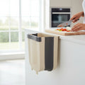 Kitchen Trash Can | Hanging & Foldable One-Hand Lid