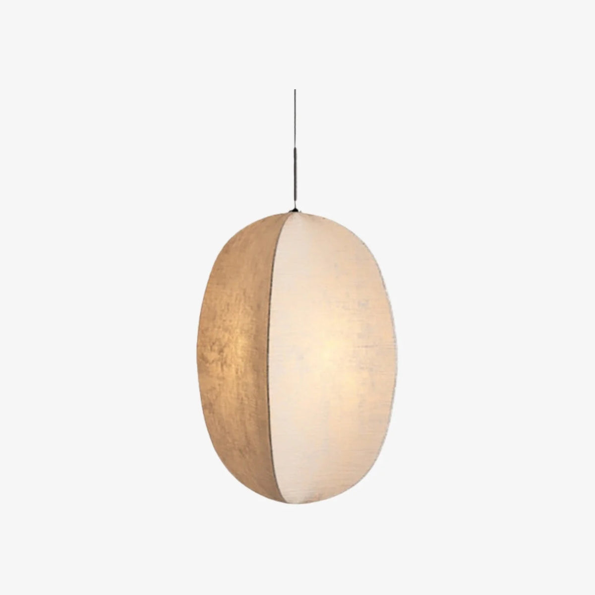 Lantern Pendant Light | Fabric Shade & Metal Fixture | Dimmer Compatible