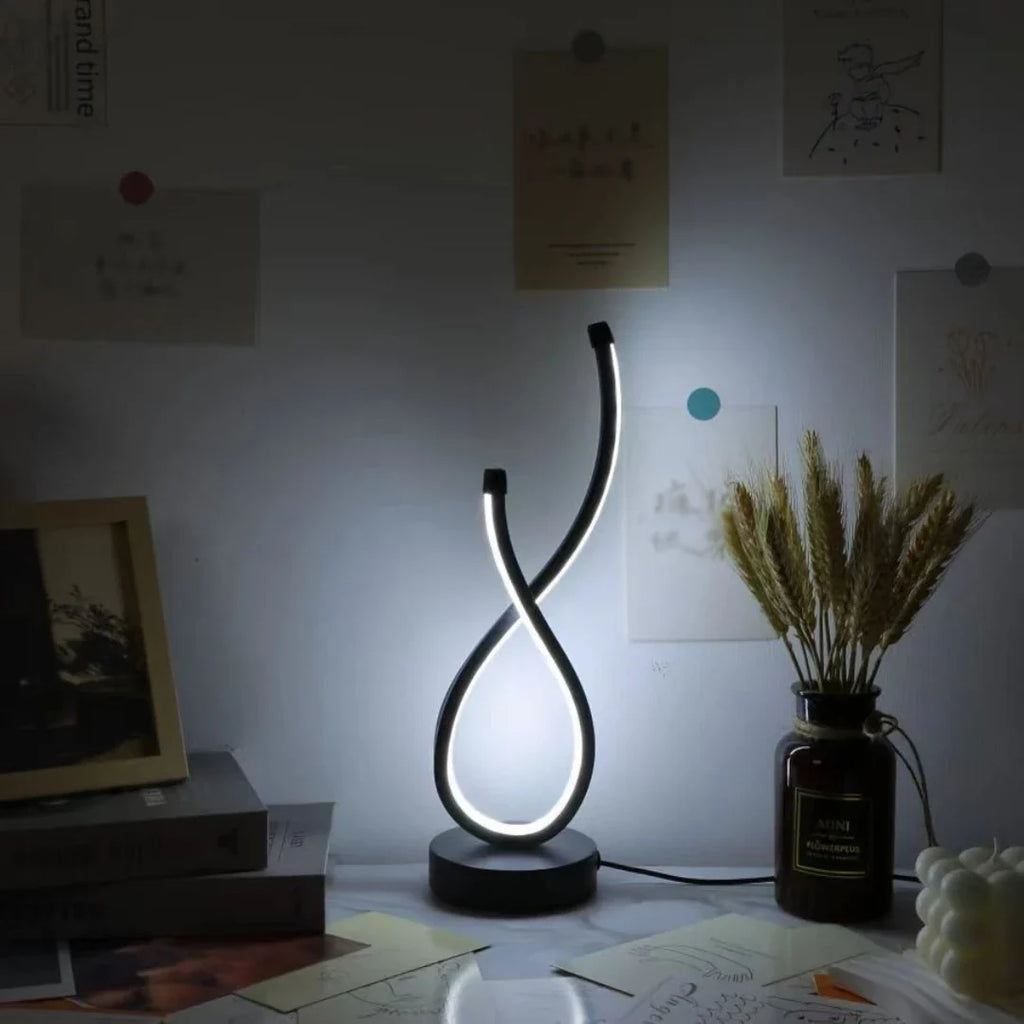 LED Desk Lamp | Infinity Loop & 3 Light Modes | 36 x 11 cm