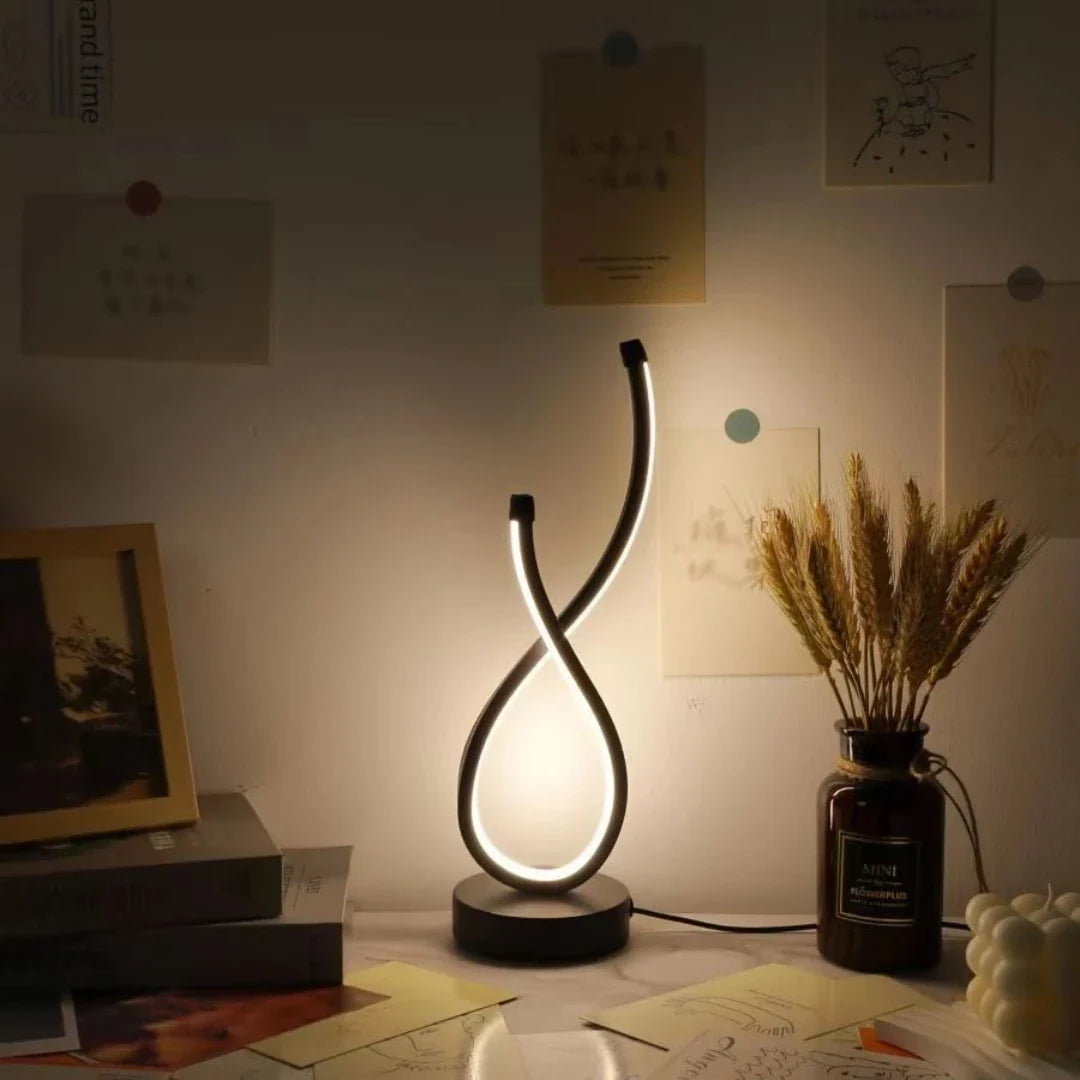 LED Desk Lamp | Infinity Loop & 3 Light Modes | 36 x 11 cm