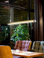 Linear Pendant Light | Integrated LED & Adjustable Suspension | 123 cm