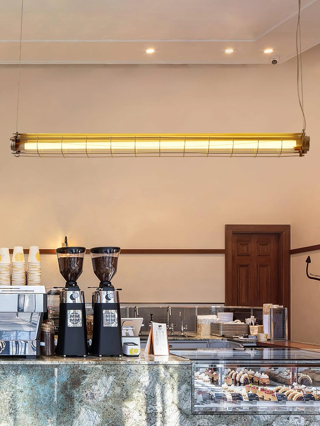 Linear Pendant Light | Integrated LED & Adjustable Suspension | 123 cm