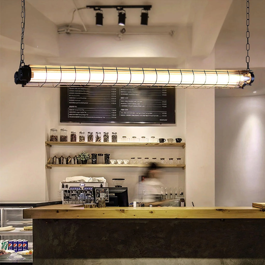 Linear Pendant Light | Integrated LED & Adjustable Suspension | 123 cm