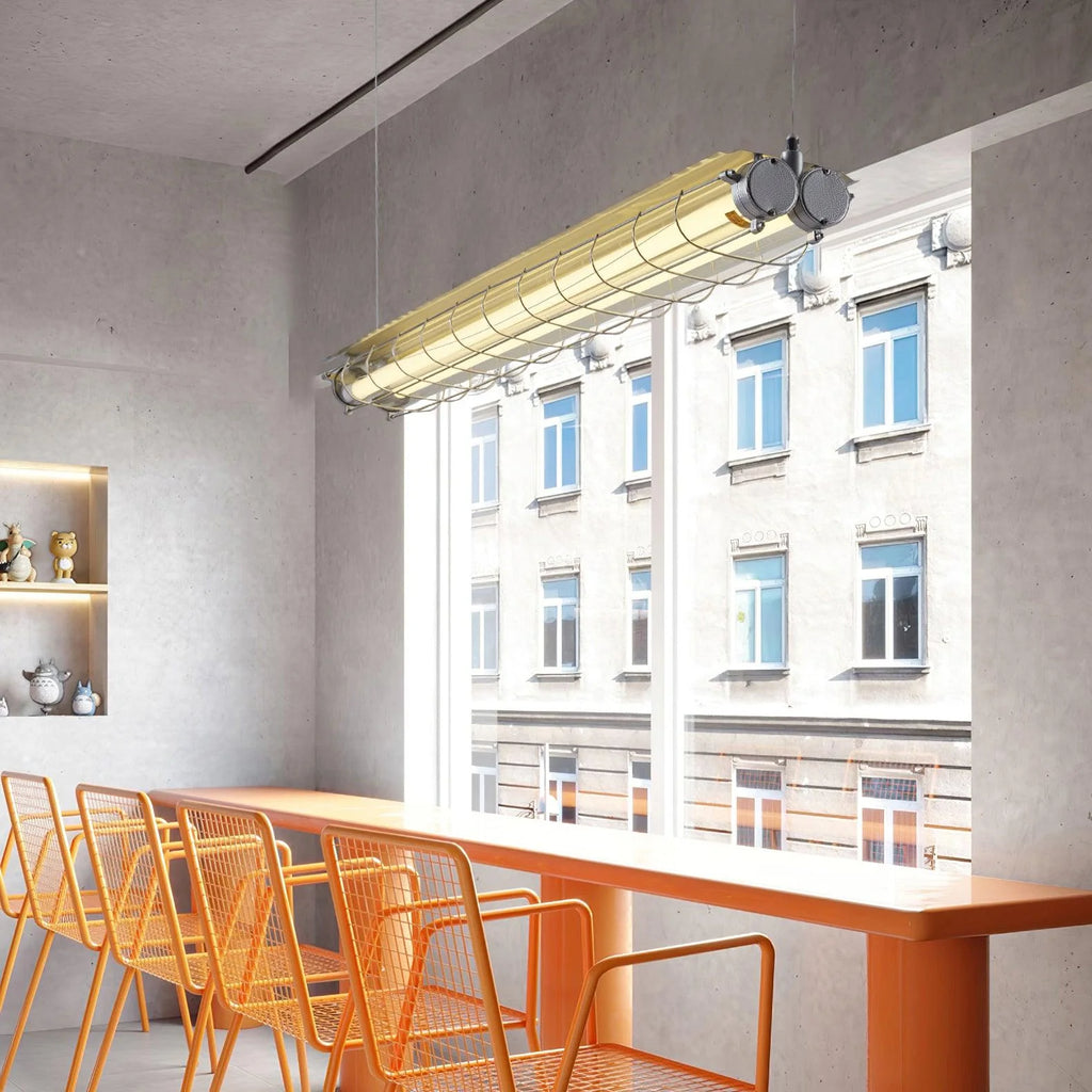 Linear Pendant Light | Integrated LED & Adjustable Suspension | 123 cm