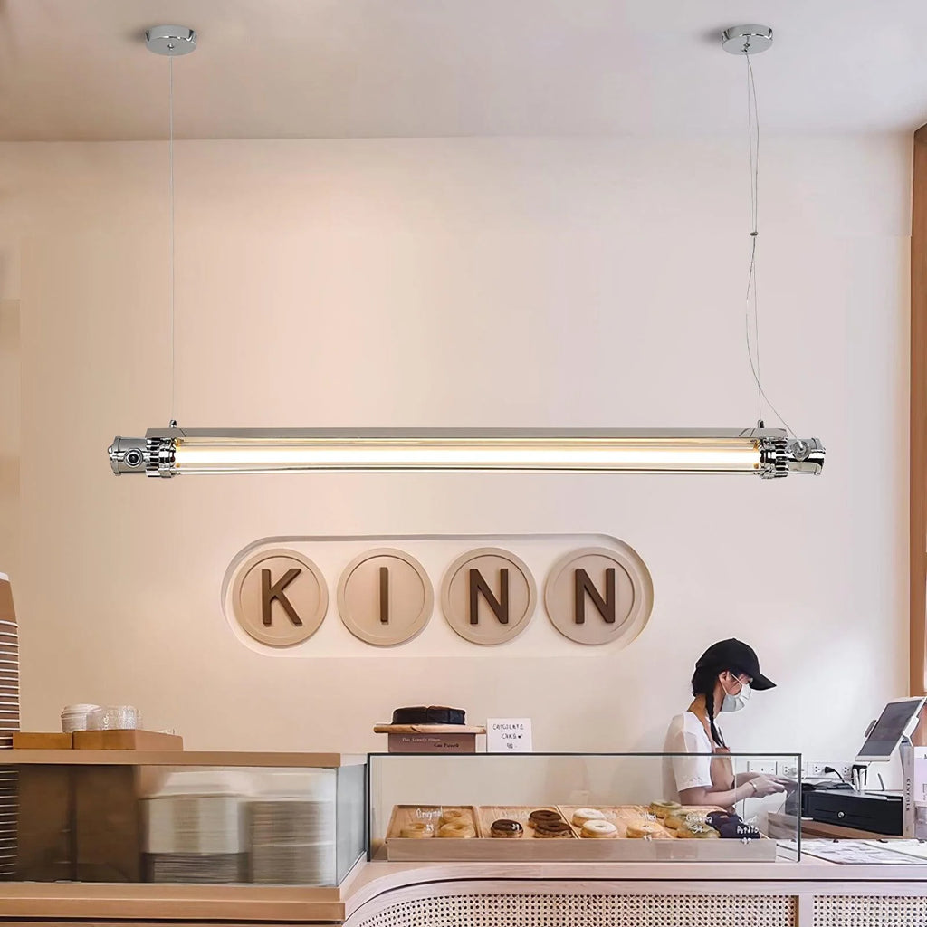 Linear Pendant Light | Integrated LED & Adjustable Suspension | 123 cm