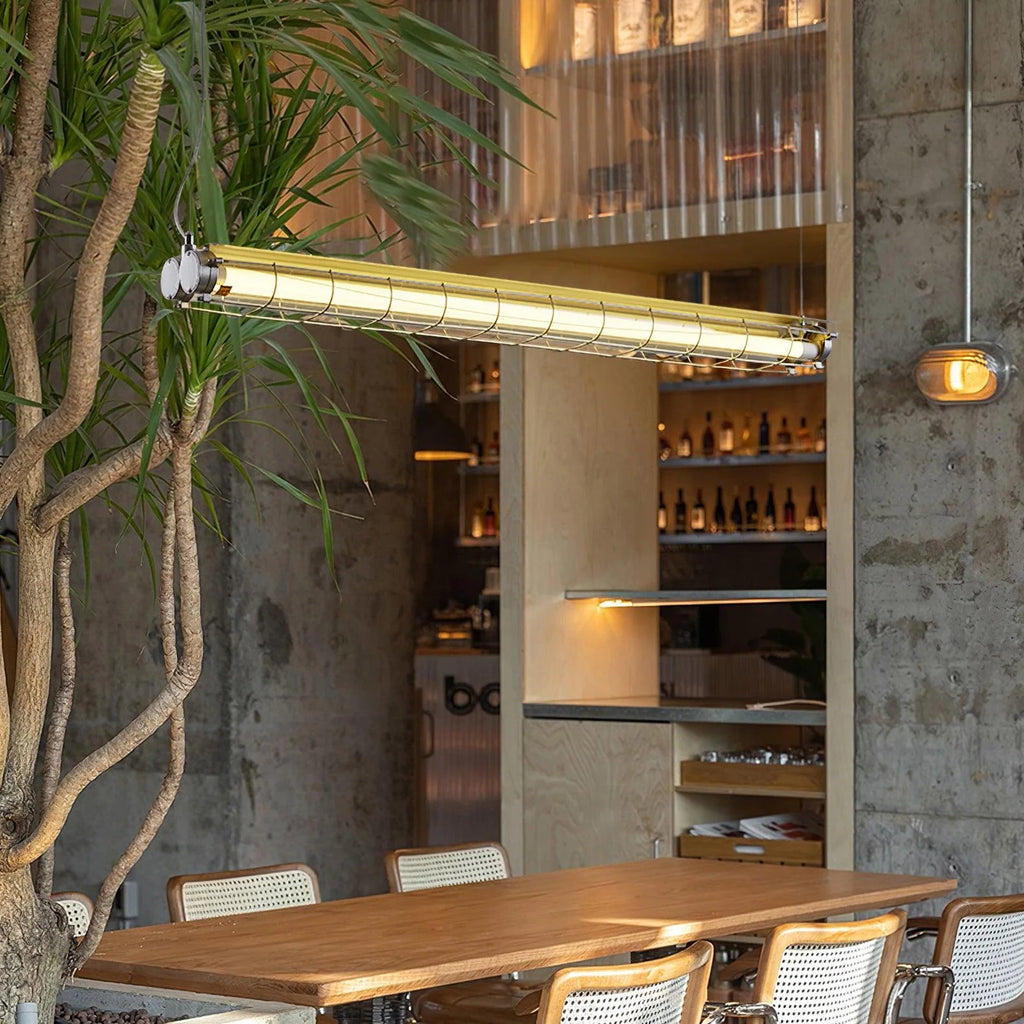 Linear Pendant Light | Integrated LED & Adjustable Suspension | 123 cm