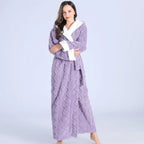 Long Hooded Robe | Plush Knitted & Water-Absorbing