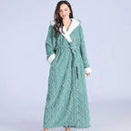 Long Hooded Robe | Plush Knitted & Water-Absorbing