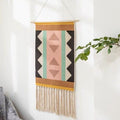 Macrame Wall Hanging | Handmade Geometric Fringe | 50 x 70 cm