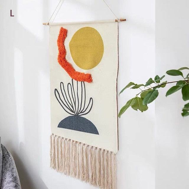 Macrame Wall Hanging | Handmade Geometric Fringe | 50 x 70 cm