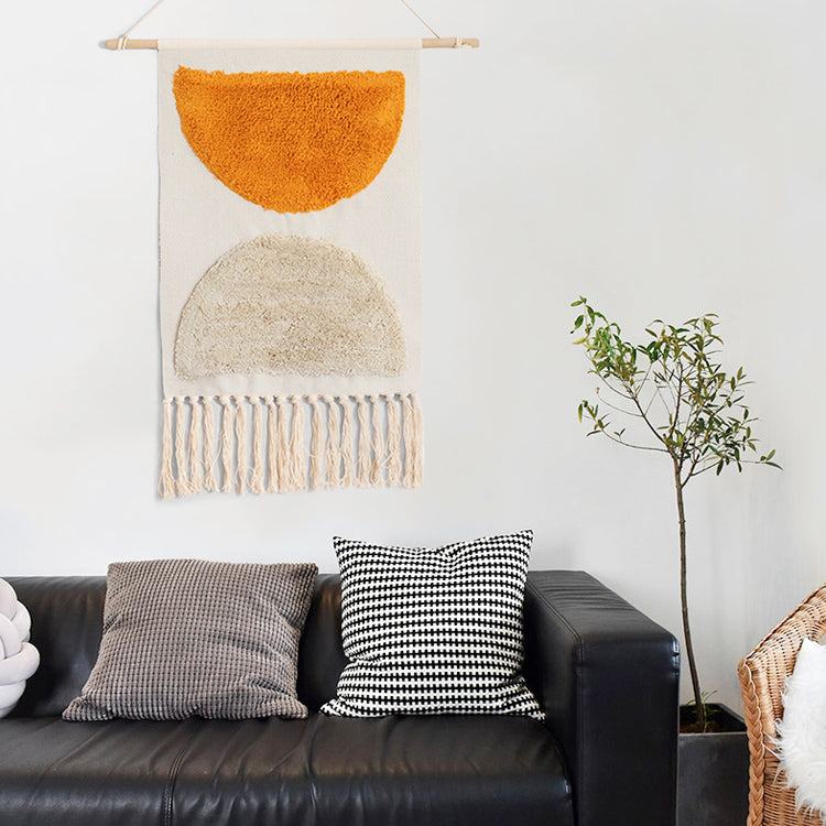 Macrame Wall Hanging | Handmade Geometric Fringe | 50 x 70 cm