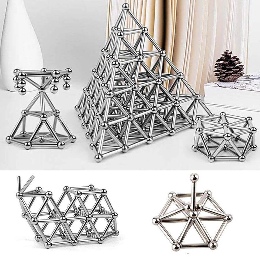 Magnetic Building Set | Colorful Rods & Spheres