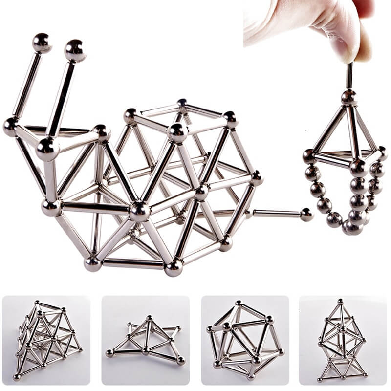 Magnetic Building Set | Colorful Rods & Spheres