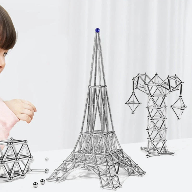 Magnetic Building Set | Colorful Rods & Spheres