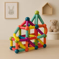 Magnetic Building Set | Sticks & Connectors | 36-144 Pieces