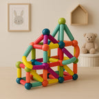 Magnetic Building Set | Sticks & Connectors | 36-144 Pieces