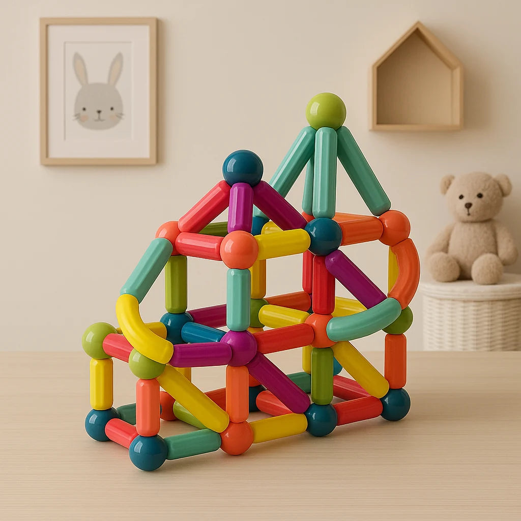 Magnetic Building Set | Sticks & Connectors | 36-144 Pieces