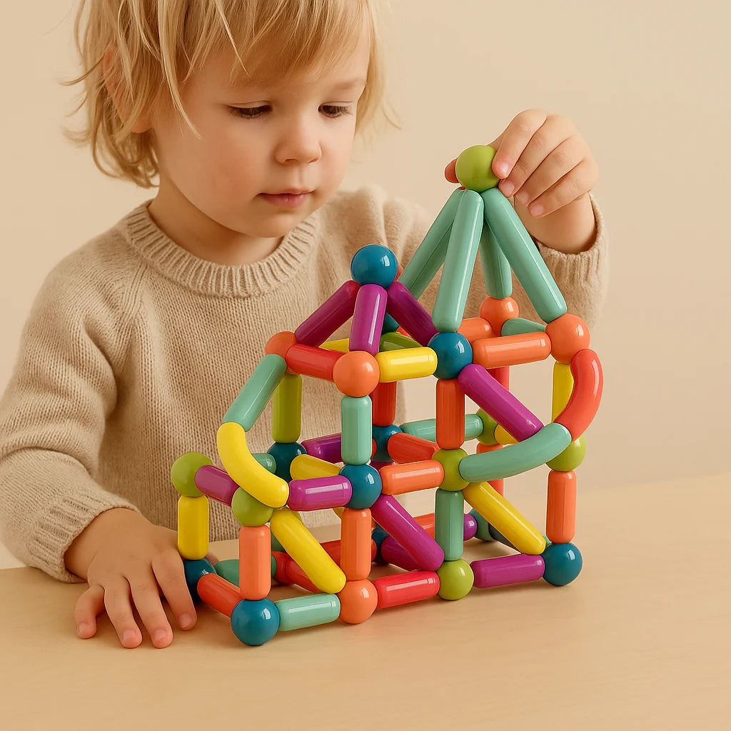 Magnetic Building Set | Sticks & Connectors | 36-144 Pieces