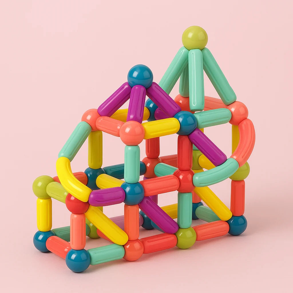 Magnetic Building Set | Sticks & Connectors | 36-144 Pieces