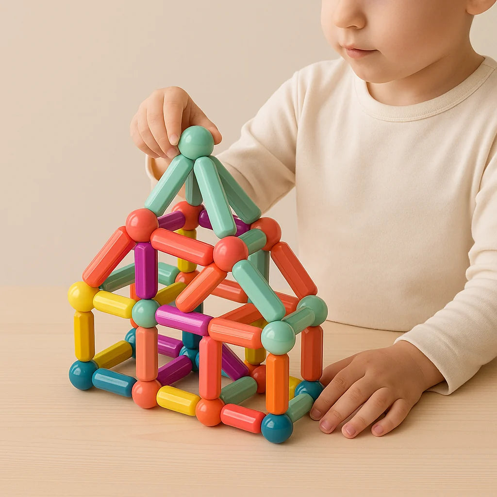 Magnetic Building Set | Sticks & Connectors | 36-144 Pieces