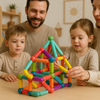 Magnetic Building Set | Sticks & Connectors | 36-144 Pieces