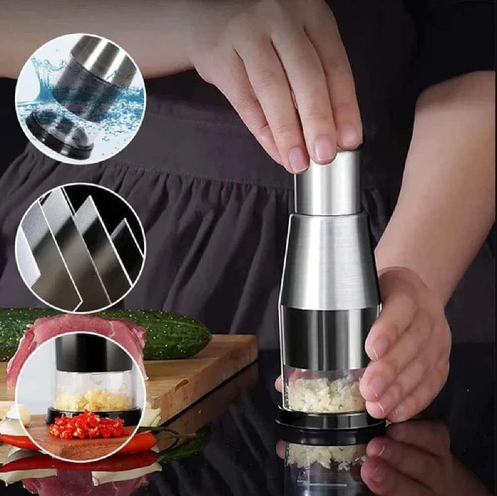 Manual Vegetable Chopper | Stainless Steel Zigzag Blade