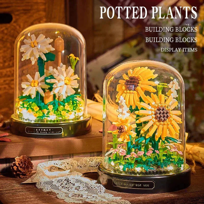 Micro Flower Building Set | ABS Plastic & DIY Puzzle