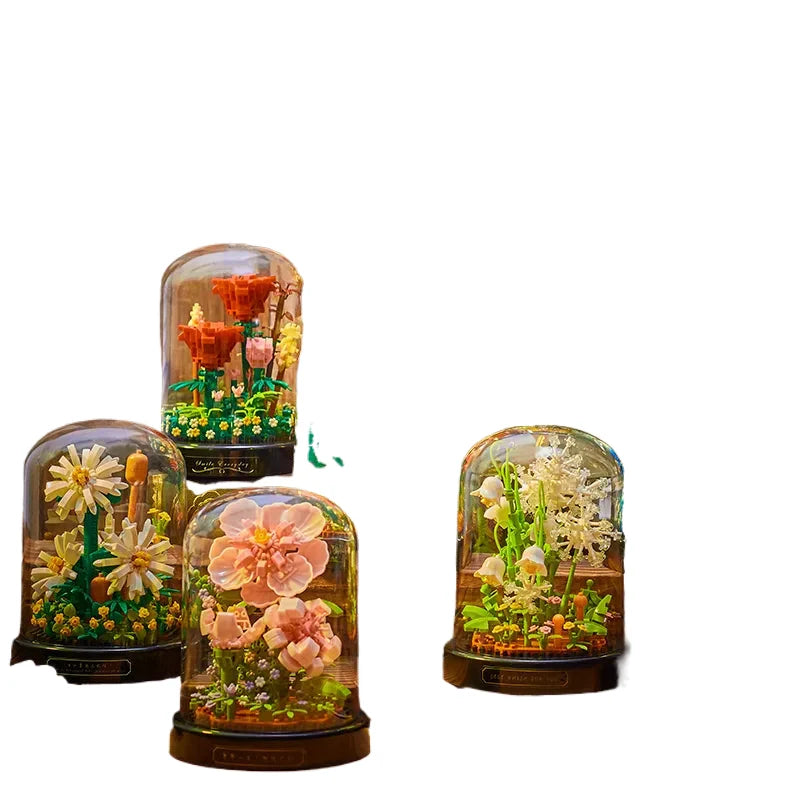 Micro Flower Building Set | ABS Plastic & DIY Puzzle